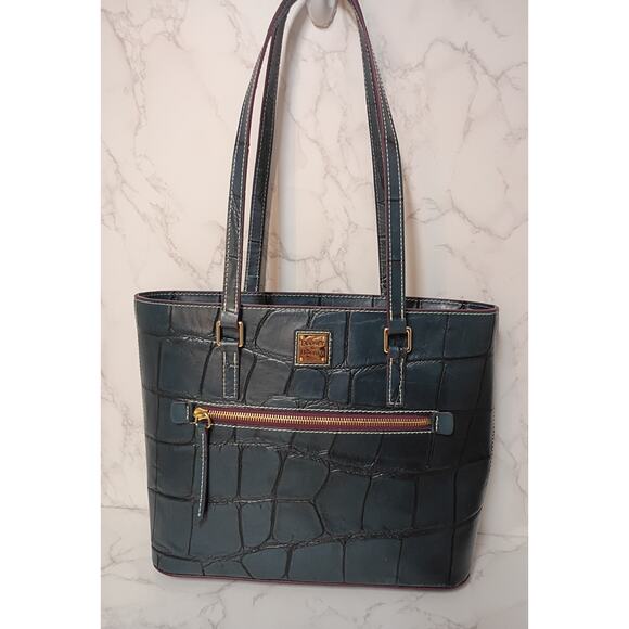 Dooney & Bourke Handbags - Dooney & Bourke Denison Dark Teal Shopper Tote - EUC